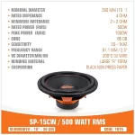 SP-15CW — 500W RMS - 4